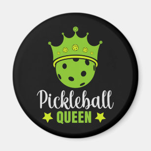 Pickleball Queen Funny Pickle Boll Queen Magnet