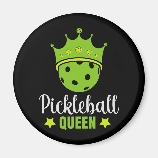 Pickleball Queen Funny Pickle Boll Queen Magnet (Framsidan)