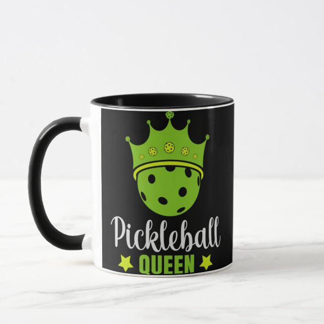 Pickleball Queen Funny Pickle Boll Queen Mugg (Vänster)