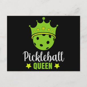 Pickleball Queen Funny Pickle Boll Queen Vykort