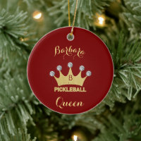 Pickleball Queen Glam Glitz Monogram Namn
