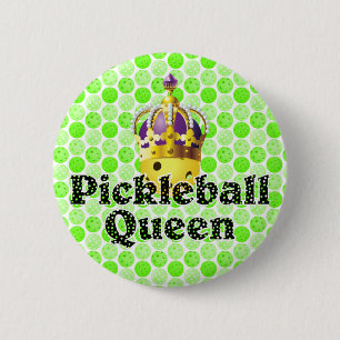 Pickleball Queen Gult Boll vid Krona Lila Knapp