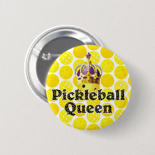 Pickleball Queen Gult Boll vid Krona Lila Knapp