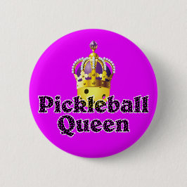 Pickleball Queen - Gult Pickleball Wearing Krona Knapp