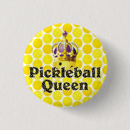Pickleball Queen - Gult Pickleball Wearing Krona Knapp