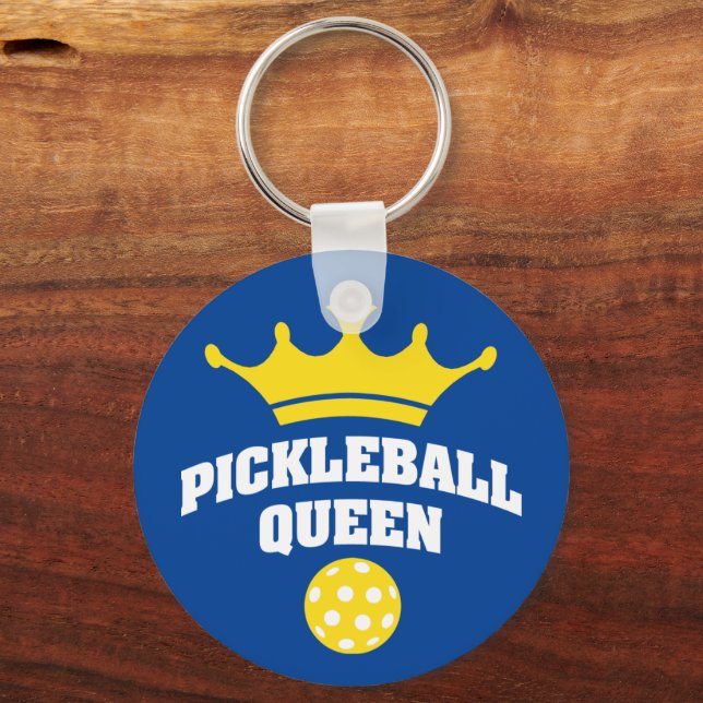 Pickleball Queen med nyckelkedjan krona Nyckelring (Framsida)