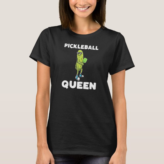 Pickleball Queen Player Pickle Premium T Shirt (Framsida)