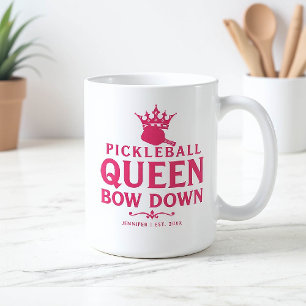 Pickleball Queen Rosa Personlig Gift Funny Kaffemugg