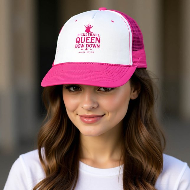 Pickleball Queen Rosa Personlig Gift Funny Keps (pickleball gift for her funny hat women birthday christmas club mom friend personalized pink)