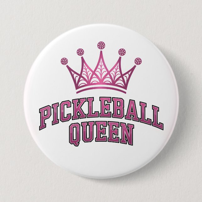 Pickleball Queen Sticker Knapp (Framsida)