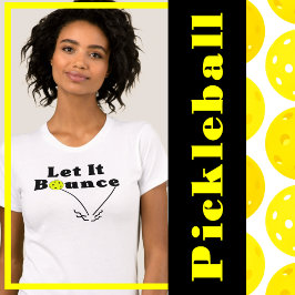 Pickleball regel - låt den studsa, Gult Boll T Shirt
