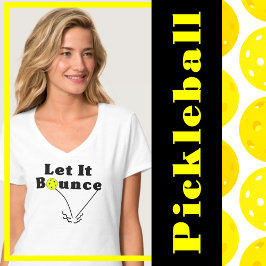 Pickleball regel - låt den studsa, Gult Boll T Shirt