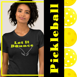 Pickleball regel - låt den studsa, Gult Boll T Shirt