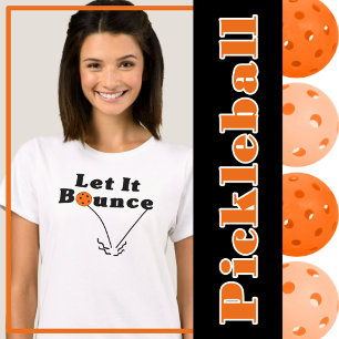 Pickleball regel - låt den studsa, Orange Boll T Shirt