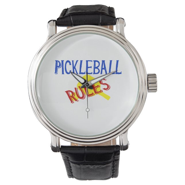 pickleball regler bernice blue gult paddel armbandsur (Framsida)