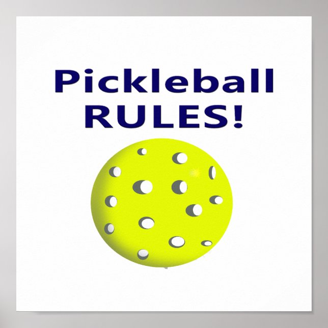 pickleball regler blue text version poster (Framsidan)