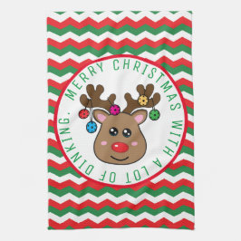 Pickleball Reindeer Kitchen Towel Kökshandduk