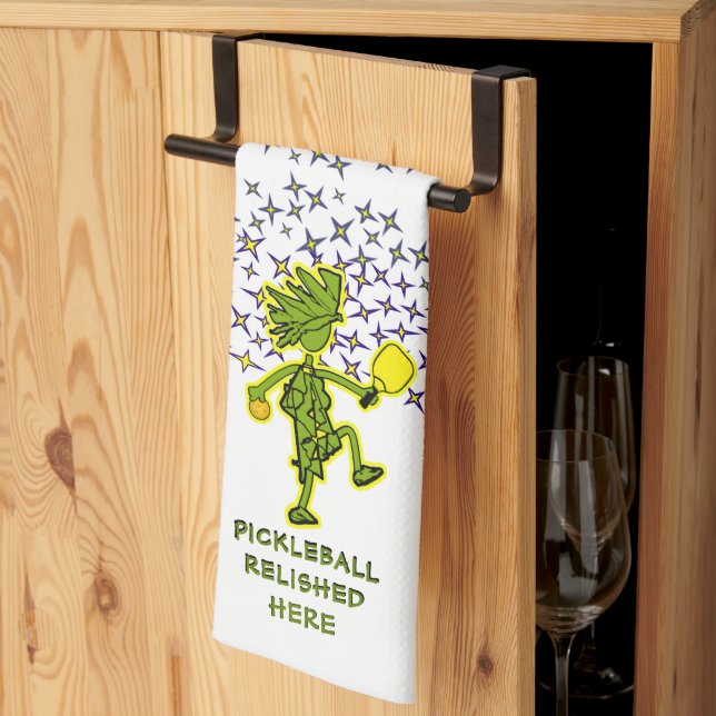 Pickleball Relized here Kitchen Towels Kökshandduk (Thirds Fold)