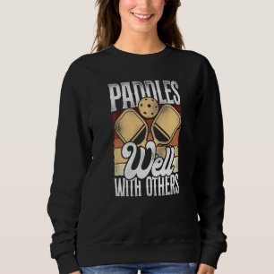Pickleball Retro Paddles Väl Med Andra T Shirt