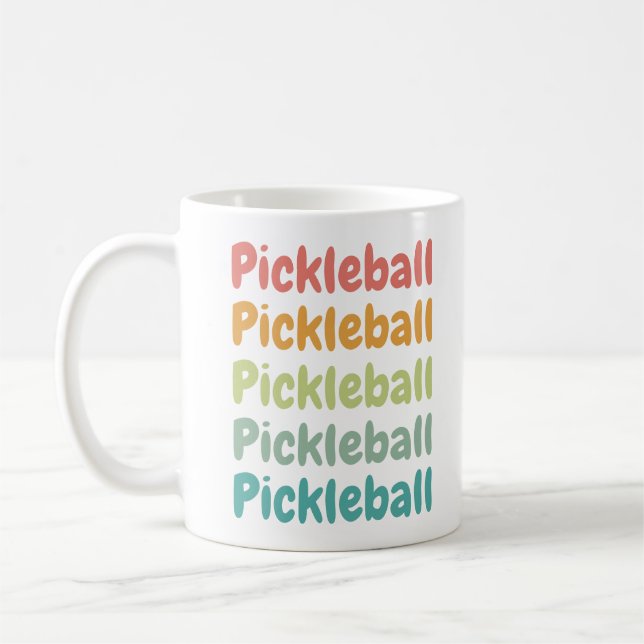 Pickleball Retro Pickleball Player Kaffemugg (Vänster)