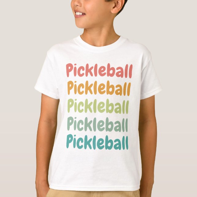 Pickleball Retro Pickleball Player T Shirt (Framsida)