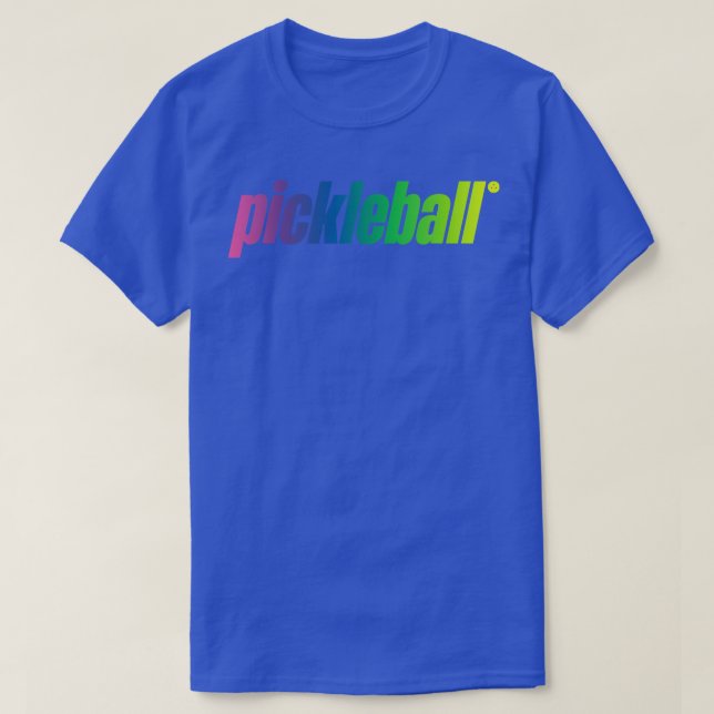 Pickleball Retro Rainbow Fade T Shirt (Design framsida)