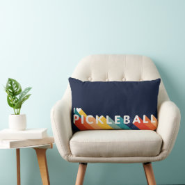 Pickleball Retro Rainbow I Heart Pickleball Lumbarkudde