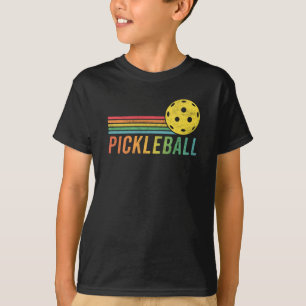 Pickleball Retro Sunset Sport Game Pickle Boll Fl T Shirt