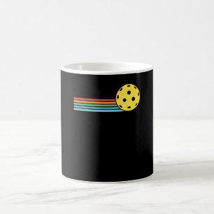 Pickleball Retro Sunset Sport Game Pickle Boll Flä Kaffemugg