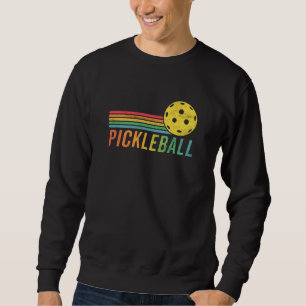Pickleball Retro Sunset Sport Game Pickle Boll Flä Lång Ärmad Tröja