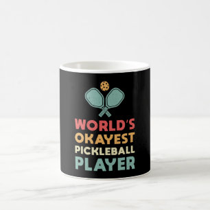 Pickleball Retro World's Okayest Pickleball Player Kaffemugg