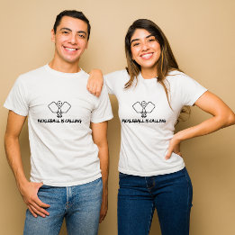 Pickleball Ringer Couple T-shirt