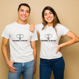 Pickleball Ringer Couple T-shirt