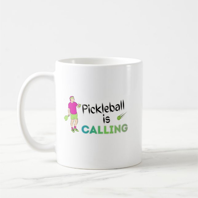 Pickleball Ringer Mug Kaffemugg (Vänster)