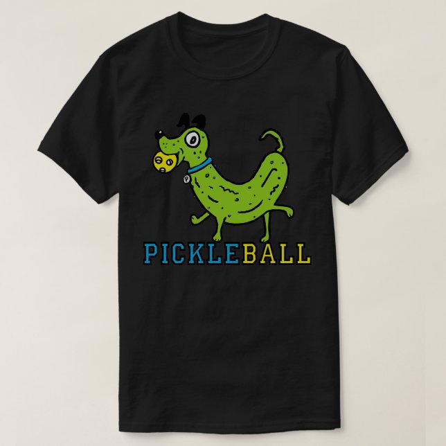 Pickleball rolig hund 4 t shirt (Design framsida)