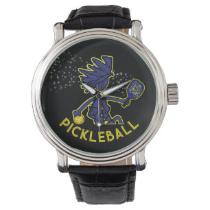 Pickleball Roligt Blue på Black Wrist Watch Armbandsur