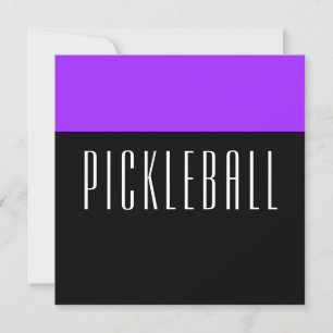 PICKLEBALL Roligt Bold Black Lila Färg Block Julkort
