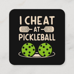 Pickleball Roligt Fyrkantigt Visitkort