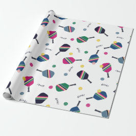 Pickleball-Roligt, kantad Paddles Dink Wrapping Pa Presentpapper