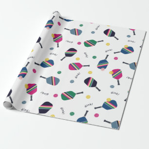 Pickleball-Roligt, kantad Paddles Dink Wrapping Pa Presentpapper