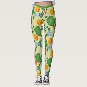Pickleball Roligt Leggage med brant Blommigt Leggings