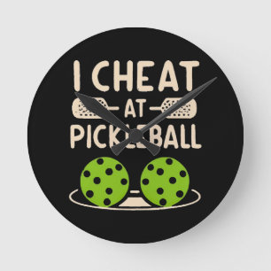 Pickleball Roligt Rund Klocka