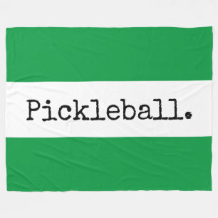 PICKLEBALL Roligt Sporty Bright Grönt White Rand Fleecefilt