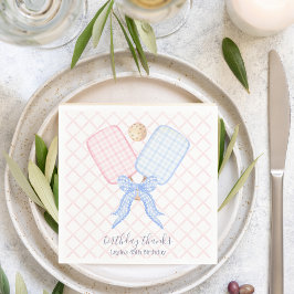 Pickleball Rosa Blue Coquette Pappersservett