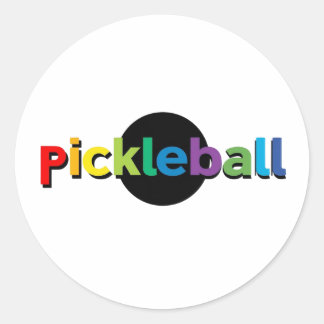 Pickleball runda klistermärken