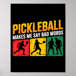 Pickleball-sägande rolig humor för hängivna älskar poster