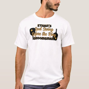 Pickleball Sällmannafest Svart Guld Personlig T Shirt