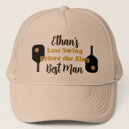 Pickleball Sällskapsfest Svart Guld Personlig Keps