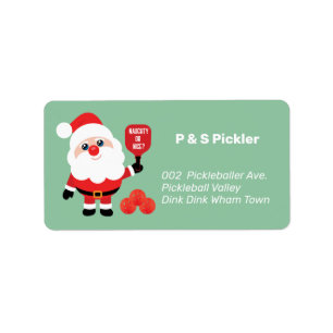 Pickleball 🎅 Santa adress eller retur Adressetikett