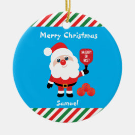 Pickleball 🎅 Santa Ceramic Ornament